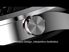 Men Business Smartwatch With BT Calling Rtl8763ew Silicone Zinc Alloy Black