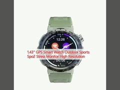 1.43'' GPS Smart Watch Outdoor Sports Spo2 Stress Monitor High Resolution