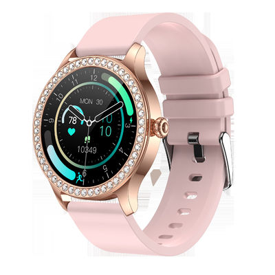 1.19 Inch 390*390 Pixel AMOLED Smart Watch For Girls Magnethic Contact Charging