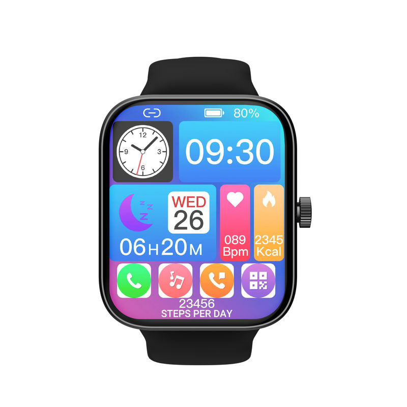 1.99 Inch IPS Square Shape Smart Watch Multipurpose Wireless Charging
