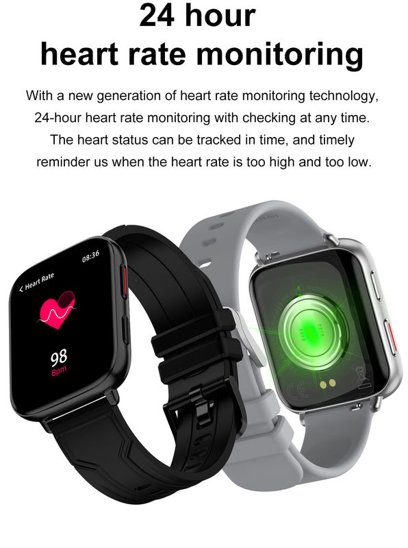 3ATM Smartwatch With AMOLED Screen , Multiscene Heart Rate Blood Pressure Watch