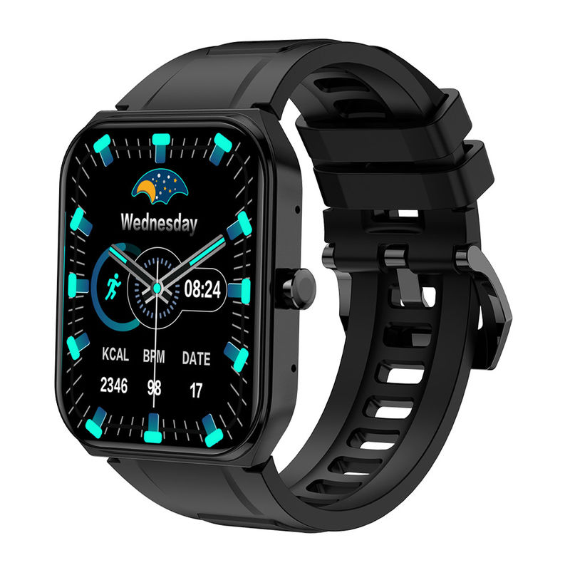 22cm Strap Square Shape Smart Watch With 240mAh Battery / Sleep Monitor / Quick Message