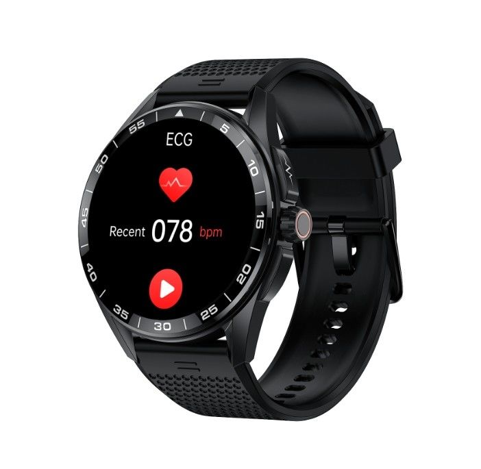 1.43'' Smart Watch Circle Shape Android Ip68 Ecg Body Temperature Advanced Chipset